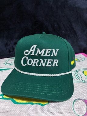 Masters Green Snapback Cap with White Logo Tag